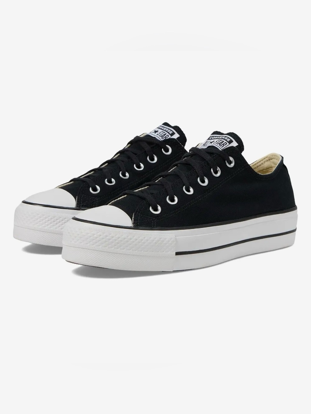 Converse Black Low-Top Platform Canvas Sneaker 8.0